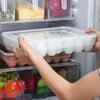 34 Grid Egg Food Container Eggs Refrigerator Storage Box Crisper Clear Portable