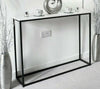 Slim Hallway Console Table Narrow Industrial Sideboard Display Unit Metal Desk