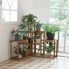 Wooden Corner Plant Stand 10 Tier Solid Flower Pots Display Shelf Garden Patio