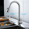 Kitchen Sink Taps Pull Out Spray Mixer Single Lever Swivel Black Spout Brass Tap