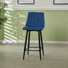 2* Barstools Set Velvet Padded Metal legs Footrest Bar Stools Breakfast Chair
