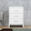 3 Drawers White Bedside Table Cabinet Nightstand Bedroom Furniture Storage