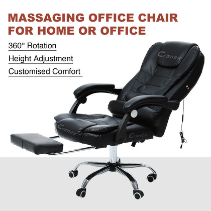 Luxury Office Computer Massage Chair Gaming Swivel Recliner Leather Executive