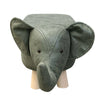 Animal Stool Footstool Footrest Elephant Ottoman Shoe Bench with Sponge Wood Leg