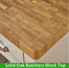 Cotswold Grey Painted Kitchen Island with Solid Oak Top - CG62-F876
