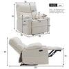 Electric Recliner Chair Sofa TV Armchair Cinema Chair with 2 Cup Holders White