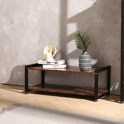 2 Tiers Retro Side End Coffee Table Industrial Living Room Bedroom Lamp Stand UK