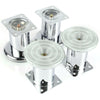 4x Brushed Chrome Coffee Table Desk Stand 6-15cm Cabinet Furniture Leg Sofa Feet