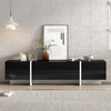 TV Unit Stand Cabinet Sideboard with 2 Storage Drawers Modern High Gloss Black