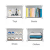 Mondeer 12 Cube DIY Plastic Shoe Storage Cabinet Boxes Cupboard Organizer White