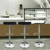 2x Breakfast Bar Stool PU Leather 360°Swivel Kitchen Metal Base Gas Lift Chair