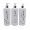 Set of 3 Mrs Hinch Inspired Shampoo Soap Conditioner Dispenser Pump Bottles