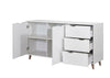 Pulford Scandi Sideboard Buffet 2 Doors 3 Drawers Storage Cabinet Cupboard White