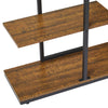 Mondeer Industrial Staggered layering 5 Shelf Storage Display Metal Bookcase