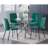 New 2021 Set of 4 Velvet Dining Chairs Kitchen Dining Room Restaurant Chair UK