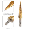 3pcs Step Cone Drill Bit Set HSS Steel Titanium Coated Hex Shank Hole Cutter