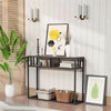 3Tier Industrial Console Table w/ Storage Shelf Narrow Dressing Desk for Hallway