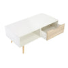 Modern Coffee Table Scandinavian Style Open Shelf & Drawer Living Room 100 cm