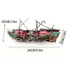 Aquarium Ornament Shipwreck Boat Fish Tank Pond Pool Decoration Underwater Decor
