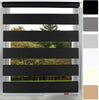Day & Night Roller Blinds Zebra Black White Cream Grey Brown 5 Sizes 160cm Drop