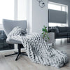 Chunky Knitted Cushion Blanket Handmade Yarn Sofa Chair Bed Cover Throw Blanket