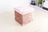 Crushed Velvet Storage Box Diamante Ottoman Folding Foot Stool Seat Bench