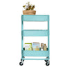 3 Tier Slim Kitchen Storage Trolley Cart Rack Tray Shelf Rolling Wheel W/ Handle