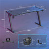 Strong T-Shaped Gaming Desk Writing Table 140cm with Cup Holder Headphone Holder