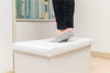 Double Large 2 Seater Ottoman Storage Box Faux Leather Folding Seat Footstool