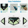 4X 100LED Solar Power PIR Motion Sensor Wall Lights Outdoor Garden Security Lamp