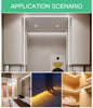 PIR Motion Sensor LED Strip Lights USB Power Flexible Tape Closet Cabinet Lamp
