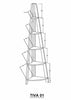 Riva Scandinavian Retro Corner Ladder Bookcase Shelving Shelf Unit Oak 5 Tier