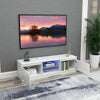 130CM Width White Modern TV Stand High Gloss Door Matt Cabinet Unit LED Light