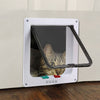 Dog Cat Pet 4 Way Locking Large Cat Small Dog Flap White Catflap Pet Door UK