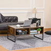Extendable Lift Top Coffee Table w/ Hidden Storage - Brown