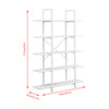 Tier Ladder Shelf Bookcase Wood Storage Rack Home Office Book Holder Shelves NEW