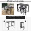 Modern 2/4 Seat Dining Table and Chairs Set Metal Wood Kitchen Home Restaurant
