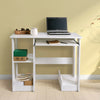 110CM Computer Desk Study Writing PC Desktop Table Home Office Workstation White
