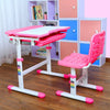 Ergonomic Kids Study Desk and Chair Set Childrens Study Room Height