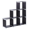 3 Tiers 6 Cube Storage Cube Shelf Bookcase Shelving Toys Storage Water-proof UK