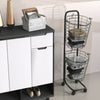 Laundry Hamper Cart Laundry 2/3 Basket Sorter Cart Trolley Hamper Bin Metal Wire