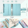 A6 Binder Budget Planner Organizer Cover Pockets Cash Wallet PU Leather Notebook