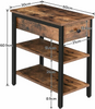 Nightstand 3-Tier Bedside Table Sofa Side Table Narrow End Tables