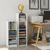 4 Tiers Cube Bookcase White Bookshelf Small Slim Living Room Storage Unit