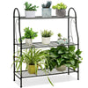 3Tier Metal Ladder Plant Stand Home Outdoor Garden Flower Pot Shelf Display Rack