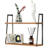 Large Rustic Industrial Pipe Wall Floating Shelf Wooden Storage Shelving 2 Tier