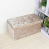 Crushed Velvet Bedroom Ottoman Foot Stool Cube Storage Box (1 & 2 Seater)