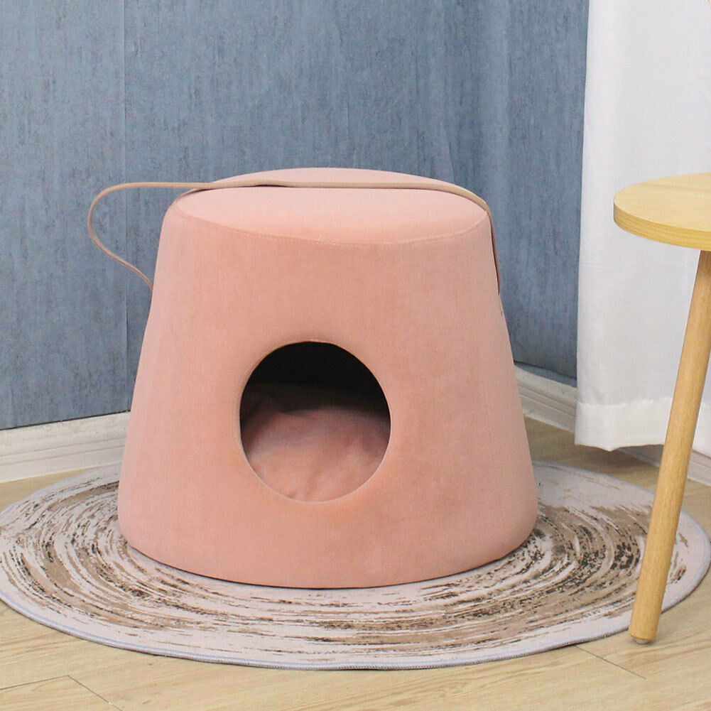Pet Indoor House Cat Puppy Dog Bed Stool Nest Hideout Cave Igloo Hammock Cushion