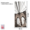 Brooklyn Bridge Door Mural Stickers Europe UK Size 90Cm X 200Cm