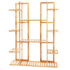 Extra Large Bamboo 11 Tier 17 Potted Plant Stand Rack Multiple Flower Pot Shelf